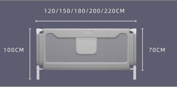 PRMTYUP Baby Bed Guard, Vertical Lifting Toddler Safety Protection Guard, Anti-Fall Gate Mesh Guardrail For Baby Kids, Fall Protection For Cribs, For Infants - Image 7