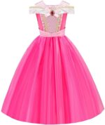 Aurora Dress Up Princess Costumes for Girls - Deluxe Fancy Dress Princess Party, Birthday and Halloween Kids & Toddlers Age 3-10 Years