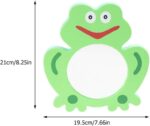 Kids Toys Toys Cartoon Bath Mirror Toy, EVA Bathing Plaything Frog- shape Bath Toy Lovely Bath Toy Mirror Children Frog Shower Playthings 2Pcs Travel Toddler Toys Baby Bath Tub - Image 2