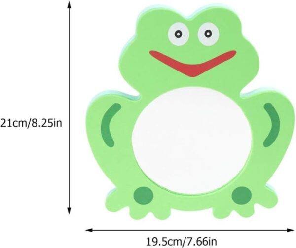 Kids Toys Toys Cartoon Bath Mirror Toy, EVA Bathing Plaything Frog- shape Bath Toy Lovely Bath Toy Mirror Children Frog Shower Playthings 2Pcs Travel Toddler Toys Baby Bath Tub - Image 2