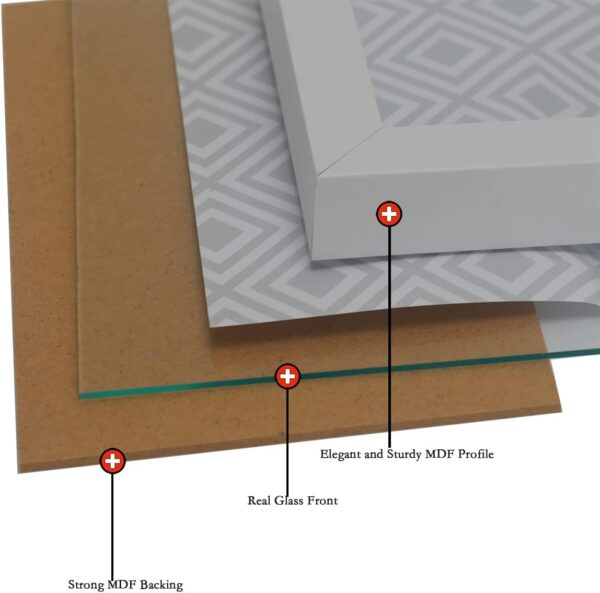 Hinged Double Photo Frame 6x4'' White,Wood Effect 4x6'' Double Picture Frame,White Twins 6x4'' Photo Frame with Glass Holds 2 Standard10x 15cm Photoes, Foldable 6x4 frames mother Day gift - Image 3