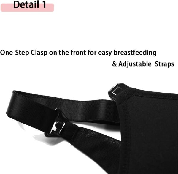 Derssity Women's Wireless Nursing Bra Comfy Sleeping Bra Soft Maternity Bra for Breastfeeding - Image 4
