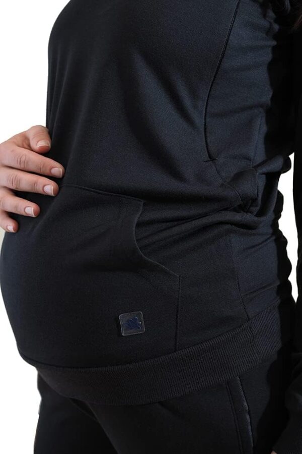 Mamatoto Maternity Nursing Hoodie Soft Feel Pregnancy and Breastfeeding Sweatshirt with Kangaroo Pocket - Image 6