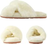 Womens & Girls Slippers Ladies Fluffy Plush House Slippers Cozy Open Toe Faux Fur Sliders for Girls Warm Sandals Indoor Winter - Image 6