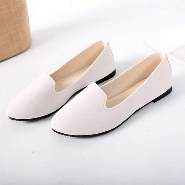 Shoes Women Girls Solid Big Size Slip On Flat Shallow Comfort Casual Single - Image 7