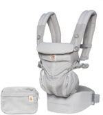 Ergobaby Baby Carrier, 4-Position Omni 360 Cool Air Mesh for Newborn to Toddler (0-3 yrs), Ergonomic Child Carrier & Backpack, Pearl Grey