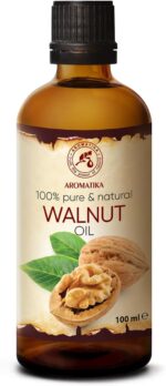 Walnut Oil - 100ml - Juglans Regia - Carrier Oil for Essential Oils - Oil for Skin - Nails - Lips - Hair Care - Body & Face Oil - Bath Oil - Tanning Oil - Suntan Oil