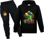 NAISISI Boys and girls Sports Hoodie and Jogging Pants tracksuit children Popular Casual Sports pullover Two Piece Set