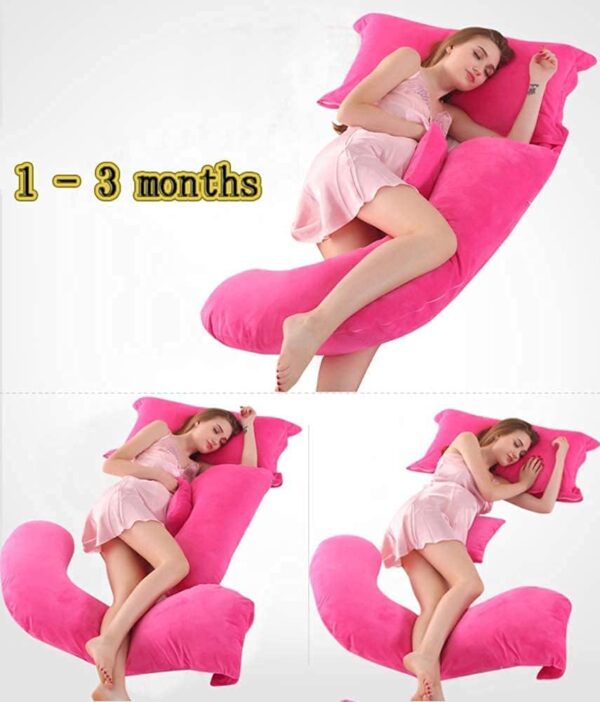 Full Body Pillow Large U Shaped Upgrade and Maternity Support Pregnancy Pillow and Nursing Pillow with Replaceable and Washable Flannel Cover - Image 2