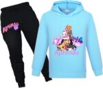 MOEYIQI Children Fashion Tracksuit Boys Girls Hoodie Jogging 2pc/Set Kids Clothing Age 1-13