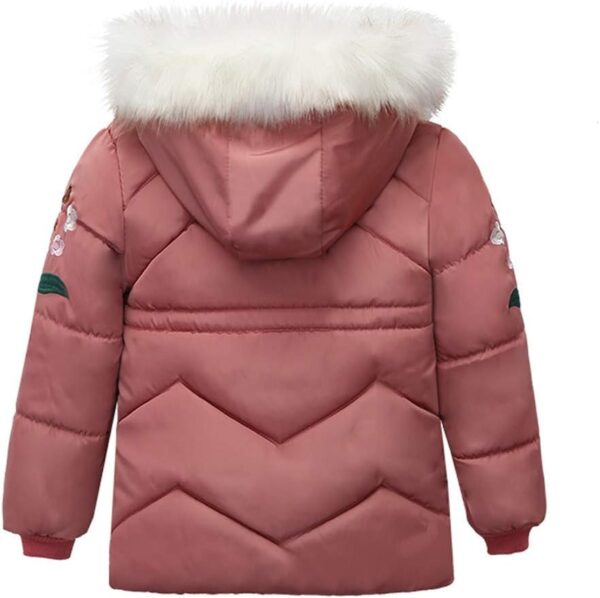 Little Kids Winter Warm Parka Coats,Colorful(TM) Fashion Kids Baby Girls Boys Flower Embroidery Hooded Zipper Long Coats Thicken Warm Outwear Jackets for 2-7 Years Old - Image 3