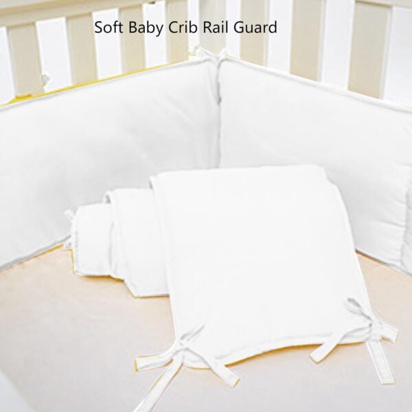 Toddlers Bed Rail Guard,Anti Collision Soft Wrap Bed Rails for Standard Crib (White) - Image 7