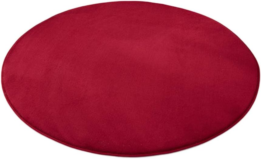 51UJ9hkh7oL._AC_SL1001_.jpg YOUCAI Round Circle Ultra Soft Modern Area Rugs Nursery Rug Home Room Plush Carpet Decor for Living Room Bedroom Sofa Floor,100cm,Wine Red - Image 1
