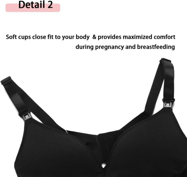Derssity Women's Wireless Nursing Bra Comfy Sleeping Bra Soft Maternity Bra for Breastfeeding - Image 5
