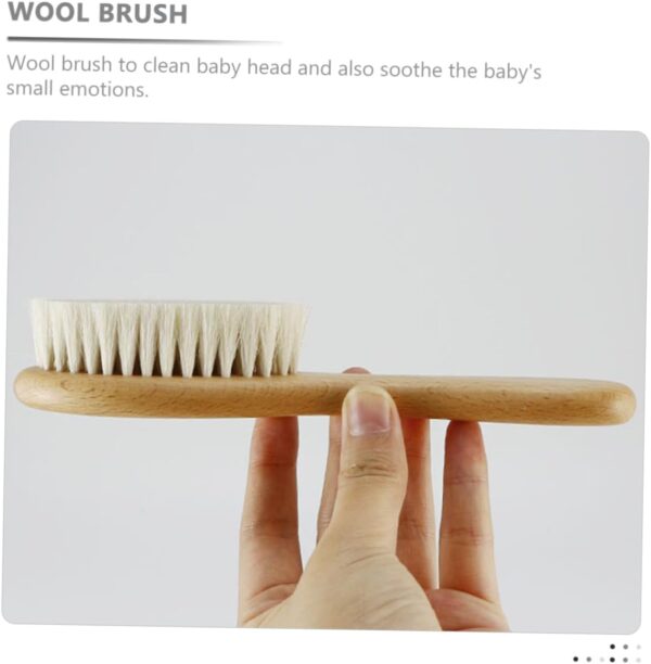 IWOWHERO 3-in-1 Baby Hair Care Wool Brush Wooden Comb Scalp Gentle Hair Brush Comb Set for Newborns - Image 6