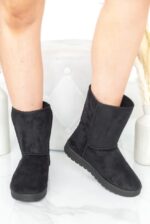 sole london WOMENS LADIES FLAT WARM WINTER FUR LINED ANKLE SNUGG HUGG SHOES BOOTS SIZE 3-8 - Image 3