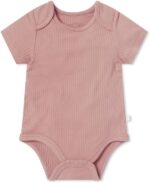 MORI Baby - Unisex Short Sleeve Ribbed Bodysuit - Premium Bamboo and Cotton Blend - Effortless Dressing and Supreme Comfort