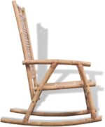 vidaXL Bamboo Rocking Chair - Weather Resistant, Easy Cleaning, Natural Material, Suitable for Indoor and Outdoor use - Image 6