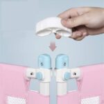 Bed Rails For Toddlers, Vertical Lifting Foldable Bed Guardrail Crib Bed Rails Guard, with Double Lock, Made of Mesh, Airflow is Not Restricted, Storage Design, Fits Most of Beds, - Image 6