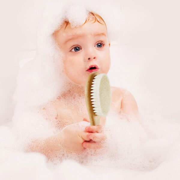 TOYANDONA 5 Sets Wool Brush Set Baby kit Toddler Suit Infant Hair Brush Baby Massage Scalp Brush Baby Hair Care Brush Baby Wool Brush Natural Wooden Comb Shampoo Comb Hair Comb Newborn Beech - Image 8
