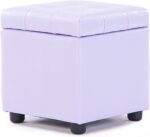 OLOTU Footstool Multifunctional Foot Stool Storage PU Fabric Feels Delicate Footstool Water Resistant Sofa Stool Concealed Storage Storage Box Ergonomic