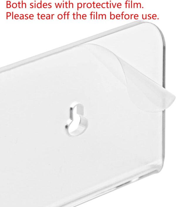 Hedume 6 Pack Nail Polish Rack Wall Mounted Shelf with Removable Anti-slip End Inserts, Nail Polish Wall Rack Shelves, Clear Acrylic Nail Polish Organizer Display for 70-90 Bottles - Image 5