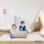 MAMOI® Toddler climbing frame indoor with cushion, Cushion for indoor climbing frame for toddlers, Baby kids climbing dome, Wooden climbing triangle for children from 1/2/3 years - Image 2