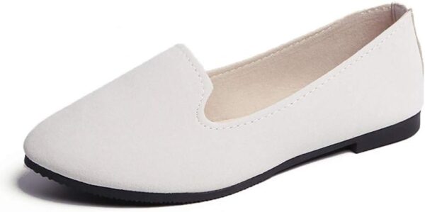 Shoes Women Girls Solid Big Size Slip On Flat Shallow Comfort Casual Single - Image 2