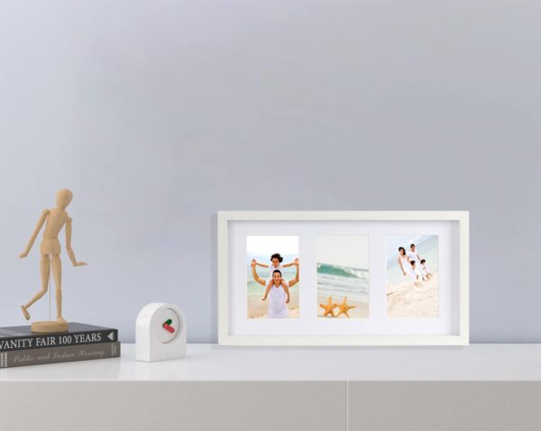 Multi picture frames 3-4x6''White, Photos Frames 3-6x4'', College frames 3-4x6'' Family Photo Frames, Multiple Photoes 4x6''Multi Picture Frames for Tabletop and Wall Hanging. - Image 5