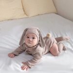 Baby Bunny Outfit Baby Boys Girls Easter Outfits Bodysuit Romper with 3D Bunny Ear Hat 0-24 Months - Image 6