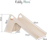 KiddyMoon Wooden Slide For Baby Multifunction Montessori Toddlers Indoor Freestanding Slide 2In1 Chair For Children Slide For Ball Pit Sturdy Climbing Toy, Large, Natural - Image 4