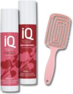 IQ Intelligent Haircare Daily Shampoo and Conditioner Set 300ml Each for Complete Nourishment and Vitality, Plus Detangling Hair Brush for Effortless Brushing and Smooth, Tangle-Free Hair