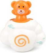 Cloud Bath Toy,White Cloud Rain Toys Bathtub and Swimming Pool Bath Time Toys Gift for Toddlers-Bear