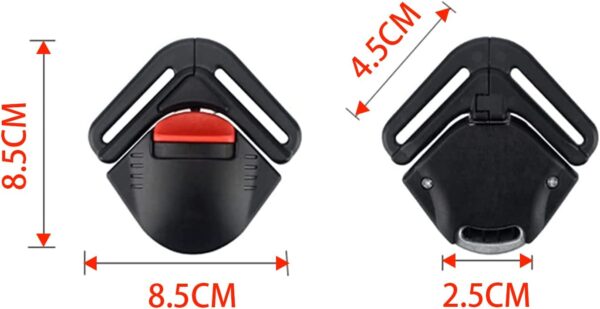 Child Car Seat Toddler Harness Clip Fixed Lock Buckle 5PT 5 Point Adjustable Strap Safety Harness Locking Buckle Clip for Pram Buggy Electric Cars Kid Pushchair - Image 3