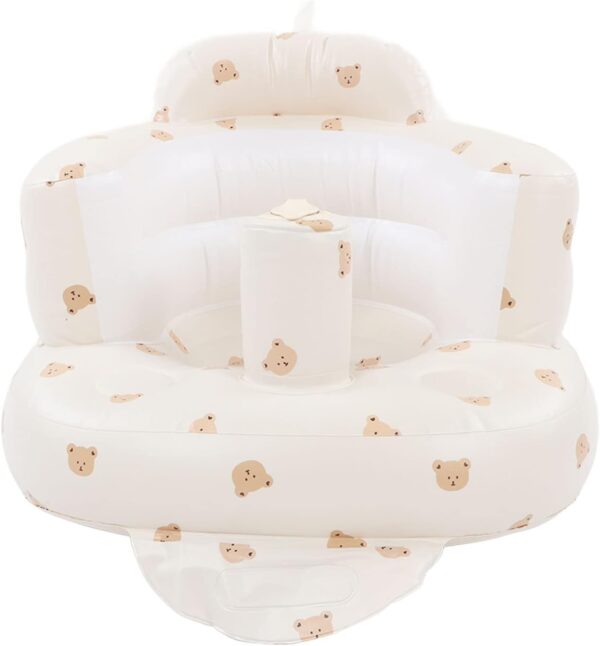 Inflatable Baby Seat, Baby Shower Chair Floor Seater Gifts Infant Back Support Sofa for Home Playing Dining Bathing Traveling - Image 2