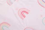 HMtideby Baby Toddler Blanket Quilt Cot Comforter Crib Baby Quilts for Boys and Girls Nursery Bed Throw Blanket 84x107cm-Pink Rainbow - Image 5