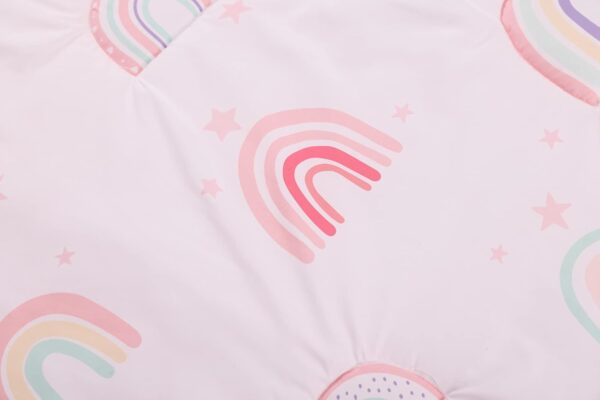 HMtideby Baby Toddler Blanket Quilt Cot Comforter Crib Baby Quilts for Boys and Girls Nursery Bed Throw Blanket 84x107cm-Pink Rainbow - Image 5