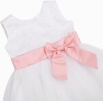 inlzdz Baby Girls Embroideried Flower Girls Dress Baptism Christening Gown Formal Wedding Bridesmaid Party Dress with Bloomers - Image 4