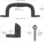 BeneLabel 4 Pack Climbing Handles, 18cm Playhouse Hand Grips Soild Climbing Frame Grab for Swing Set/Playset/Playhouse/Play Park/Indoor Outdoor Monkey Bars/Treehouse/Bunk Bed Accessories, Black - Image 2