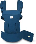 SONARIN Premium Convertible Baby Carrier with Storage Bag,Sunscreen Hood,Ergonomic,for Newborn to Toddler(0-48 Months),Head Support,Maximum Load 20kg,Front Facing Baby Carrier(Blue)