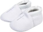 LACOFIA Baby Girls Anti-Slip Soft Sole Slipper Shoes Prewalkers White - Image 2