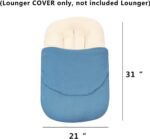 Muslin Baby Lounger Cover 2 Pack, Organic Cotton Removable Slipcover for Newborn,Baby Padded Lounger Infant Floor Seat Cover for Boys Girls - Image 6