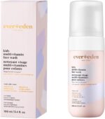 Evereden Kids Face Wash: Cool Peach, 100ml | Gentle Kids Skin Care | Non-toxic and Clean Ingredients | Multi-Vitamin Skin Care for Kids