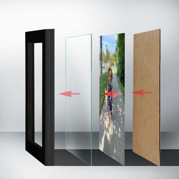 Oak Frame 20x16' Multi Aperture Picture Frame with White Mount to fit (x2) 7x5' (7x) 6x4' Photos with Perspex Sheet - Wall Mountable Landscape or Portrait - Image 3