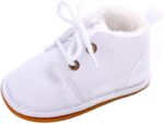 L-Peach Infant Newborn Baby Girl's Winter Warm Sneakers Non-Slip Rubber Sole Toddler Prewalker Training Shoes