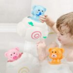 Cloud Bath Toy,White Cloud Rain Toys Bathtub and Swimming Pool Bath Time Toys Gift for Toddlers-Bear - Image 2