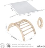 MAMOI® Toddler climbing frame indoor with cushion, Cushion for indoor climbing frame for toddlers, Baby kids climbing dome, Wooden climbing triangle for children from 1/2/3 years - Image 3