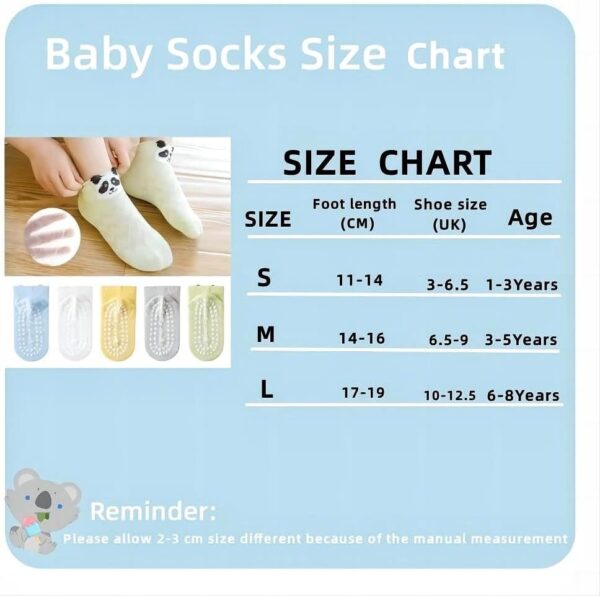 Silkglory 5 Pairs of Baby Non Slip Socks With Grippers,Baby Boys and Girls Anti Slip Socks,Socks for Toddlers,Cute Cotton Baby Socks With Little Animal Pattern - Image 2