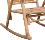 vidaXL Bamboo Rocking Chair - Weather Resistant, Easy Cleaning, Natural Material, Suitable for Indoor and Outdoor use - Image 8