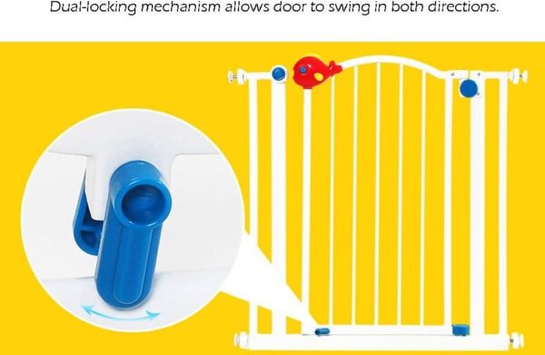 GHCXY Pet Playpens Safety Gate, Baby Gate Door Fence Stair Through Walk Shut Pressure Mount Fit for Children Toddlers Pets Staircase-Balusters/120-126Cm - Image 5